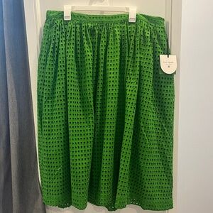 kate spade new york x Target - Women's Green Eyelet Midi Skirt NWT Size XXL